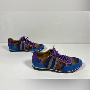Magnanni Sneakers Deport CK Persia Blue Purple Inca Woven Suede RARE Mens 11.5